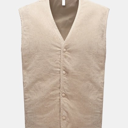 04651/ A trip in a bag - Herren - Cordweste %27Oyster%27 beige 04651/ A trip in a bag - Herren - Cordweste %27Oyster%27 beige