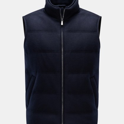 Mandelli - Herren - Cashmere Daunenweste navy Mandelli - Herren - Cashmere Daunenweste navy