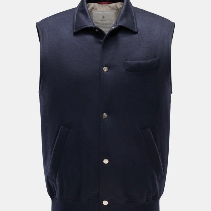 Brunello Cucinelli - Herren - Cashmere Outdoorweste navy Brunello Cucinelli - Herren - Cashmere Outdoorweste navy