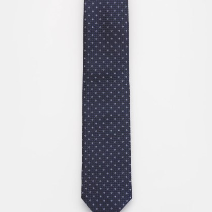 Zegna - Herren - Seidenkrawatte navy/schwarz/hellblau gemustert Zegna - Herren - Seidenkrawatte navy/schwarz/hellblau gemustert