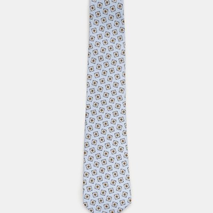 Borrelli - Herren - Seidenkrawatte hellblau/weiß/beige gemustert Borrelli - Herren - Seidenkrawatte hellblau/weiß/beige gemustert