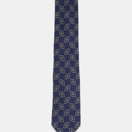 Stile Latino - Herren - Krawatte dunkelblau/hellblau/rotbraun gemustert Stile Latino - Herren - Krawatte dunkelblau/hellblau/rotbraun gemustert