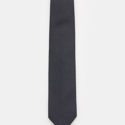 Bigi - Herren - Seidenkrawatte %27Laos%27 dark navy/schwarz/weiß gepunktet Bigi - Herren - Seidenkrawatte %27Laos%27 dark navy/schwarz/weiß gepunktet