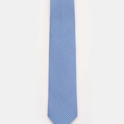 Bigi - Herren - Seidenkrawatte %27Nilo%27 blau/weiß gemustert Bigi - Herren - Seidenkrawatte %27Nilo%27 blau/weiß gemustert