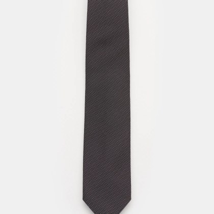 Bigi - Herren - Seidenkrawatte %27Laos%27 anthrazit/schwarz/weiß gepunktet Bigi - Herren - Seidenkrawatte %27Laos%27 anthrazit/schwarz/weiß gepunktet