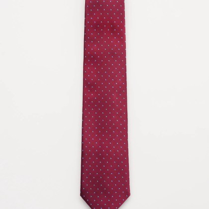 Bigi - Herren - Seidenkrawatte %27Rio%27 bordeaux/blau gepunktet Bigi - Herren - Seidenkrawatte %27Rio%27 bordeaux/blau gepunktet