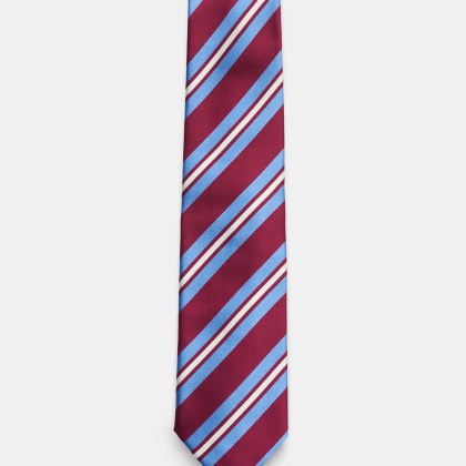 Bigi - Herren - Seidenkrawatte %27Rio%27 bordeaux/blau/silbergrau gestreift Bigi - Herren - Seidenkrawatte %27Rio%27 bordeaux/blau/silbergrau gestreift