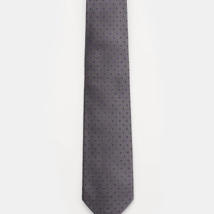 Bigi - Herren - Seidenkrawatte %27Rio %27dunkelgrau/navy gepunktet Bigi - Herren - Seidenkrawatte %27Rio %27dunkelgrau/navy gepunktet