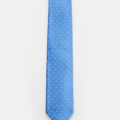 Bigi - Herren - Seidenkrawatte %27Senna%27 blau/hellgrau gemustert Bigi - Herren - Seidenkrawatte %27Senna%27 blau/hellgrau gemustert