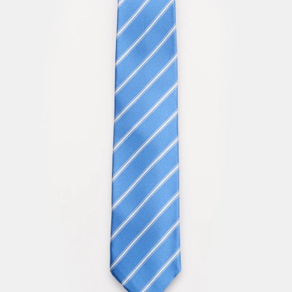 Bigi - Herren - Seidenkrawatte %27Senna%27 blau/offwhite gestreift Bigi - Herren - Seidenkrawatte %27Senna%27 blau/offwhite gestreift