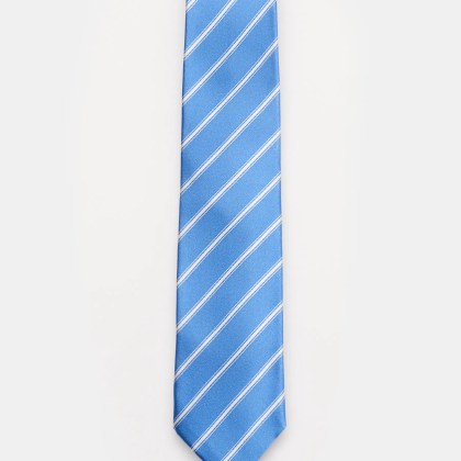 Bigi - Herren - Seidenkrawatte %27Senna%27 blau/offwhite gestreift Bigi - Herren - Seidenkrawatte %27Senna%27 blau/offwhite gestreift