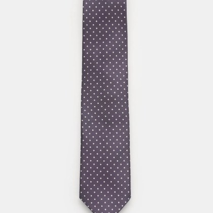 Bigi - Herren - Seidenkrawatte %27Cile%27 grau/weiß gepunktet Bigi - Herren - Seidenkrawatte %27Cile%27 grau/weiß gepunktet