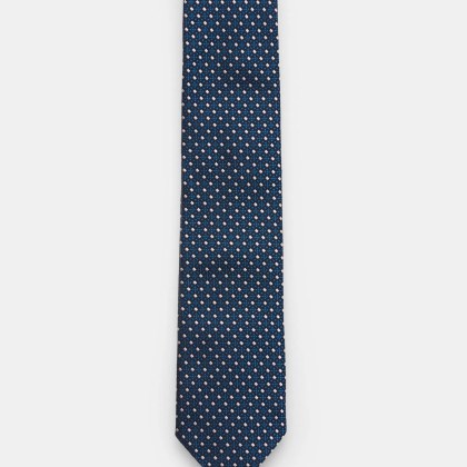 Zegna - Herren - Seidenkrawatte schwarz/blau/offwhite gemustert Zegna - Herren - Seidenkrawatte schwarz/blau/offwhite gemustert