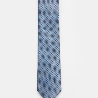 Zegna - Herren - Seidenkrawatte blau/schwarz/hellgrau gemustert Zegna - Herren - Seidenkrawatte blau/schwarz/hellgrau gemustert