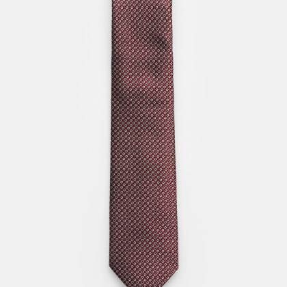 Zegna - Herren - Seidenkrawatte dunkelrot/schwarz/weiß gemustert Zegna - Herren - Seidenkrawatte dunkelrot/schwarz/weiß gemustert