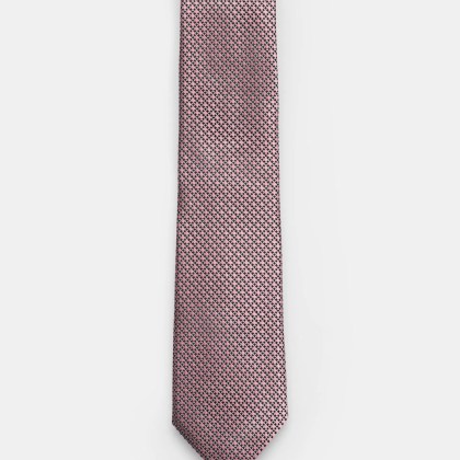 Zegna - Herren - Seidenkrawatte rosé/schwarz/hellgrau gemustert Zegna - Herren - Seidenkrawatte rosé/schwarz/hellgrau gemustert