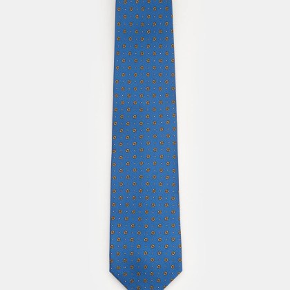 Eddy Monetti - Herren - Seidenkrawatte dunkelblau/gelb gemustert Eddy Monetti - Herren - Seidenkrawatte dunkelblau/gelb gemustert