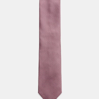 Zegna - Herren - Seidenkrawatte altrosa/schwarz gemustert Zegna - Herren - Seidenkrawatte altrosa/schwarz gemustert