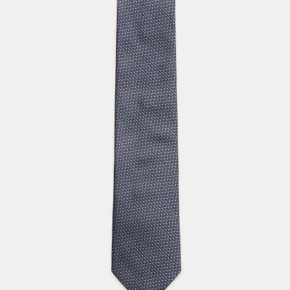 Zegna - Herren - Seidenkrawatte schwarz/rauchblau/hellgrau gemustert Zegna - Herren - Seidenkrawatte schwarz/rauchblau/hellgrau gemustert