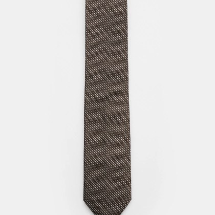 Zegna - Herren - Seidenkrawatte schwarz/braun/offwhite gemustert Zegna - Herren - Seidenkrawatte schwarz/braun/offwhite gemustert