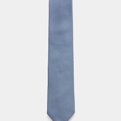 Zegna - Herren - Seidenkrawatte blau/schwarz kariert Zegna - Herren - Seidenkrawatte blau/schwarz kariert