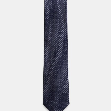 Zegna - Herren - Seidenkrawatte dunkelblau/schwarz gemustert Zegna - Herren - Seidenkrawatte dunkelblau/schwarz gemustert