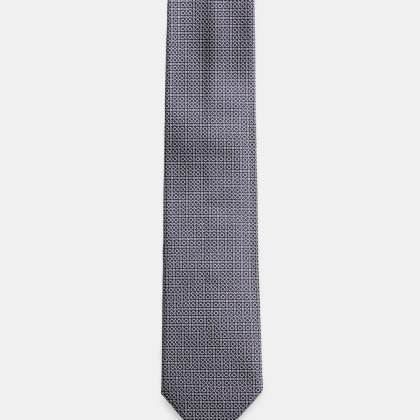 Zegna - Herren - Seidenkrawatte navy/schwarz/weiß gemustert Zegna - Herren - Seidenkrawatte navy/schwarz/weiß gemustert