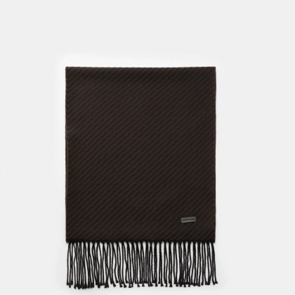 Emporio Armani - Herren - Schal dunkelbraun/schwarz gestreift Emporio Armani - Herren - Schal dunkelbraun/schwarz gestreift