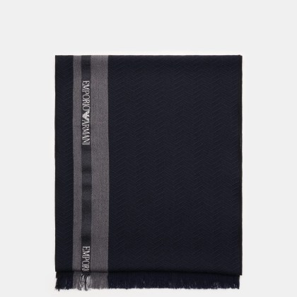 Emporio Armani - Herren - Schal navy/schwarz/dunkelgrau Emporio Armani - Herren - Schal navy/schwarz/dunkelgrau
