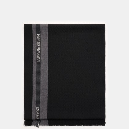 Emporio Armani - Herren - Schal schwarz/dunkelgrau Emporio Armani - Herren - Schal schwarz/dunkelgrau