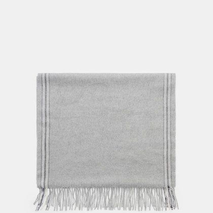 Brunello Cucinelli - Herren - Seidenschal hellgrau/offwhite/anthrazit Brunello Cucinelli - Herren - Seidenschal hellgrau/offwhite/anthrazit