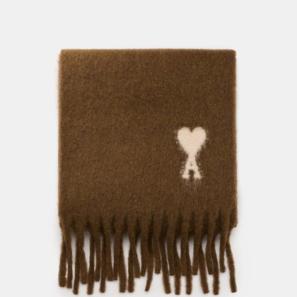 Ami Paris - Herren - Schal khaki meliert Ami Paris - Herren - Schal khaki meliert