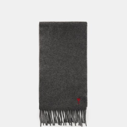 Ami Paris - Herren - Schal dunkelgrau meliert Ami Paris - Herren - Schal dunkelgrau meliert