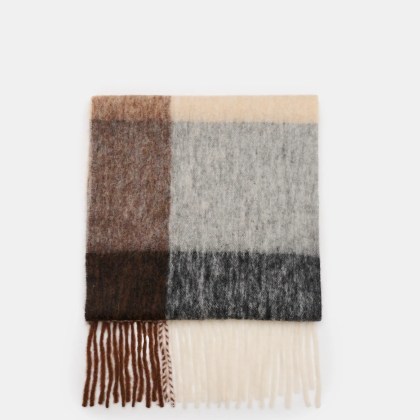 04651/ A trip in a bag - Herren - Schal %27Color Block Scarf%27 grau/braun/creme 04651/ A trip in a bag - Herren - Schal %27Color Block Scarf%27 grau/braun/creme