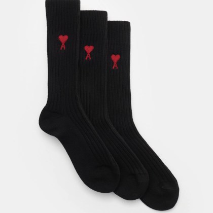 Ami Paris - Herren - Strümpfe 3er-Set %27Ami de Cœur%27 schwarz Ami Paris - Herren - Strümpfe 3er-Set %27Ami de Cœur%27 schwarz