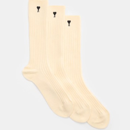 Ami Paris - Herren - Strümpfe 3er-Set creme Ami Paris - Herren - Strümpfe 3er-Set creme