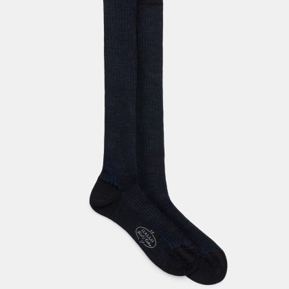 Gallo - Herren - Kniestrumpf anthrazit/blau Gallo - Herren - Kniestrumpf anthrazit/blau