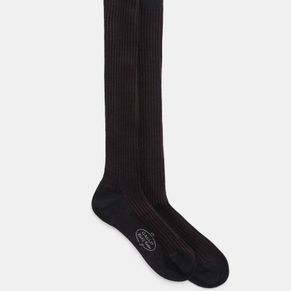 Gallo - Herren - Kniestrumpf anthrazit/dunkelbraun Gallo - Herren - Kniestrumpf anthrazit/dunkelbraun