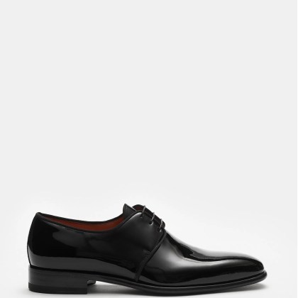 Santoni - Herren - Lackleder Derby schwarz Santoni - Herren - Lackleder Derby schwarz