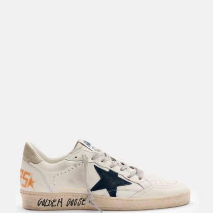 Golden Goose - Herren - Sneaker %27Ball-Star%27 offwhite/navy/orange Golden Goose - Herren - Sneaker %27Ball-Star%27 offwhite/navy/orange