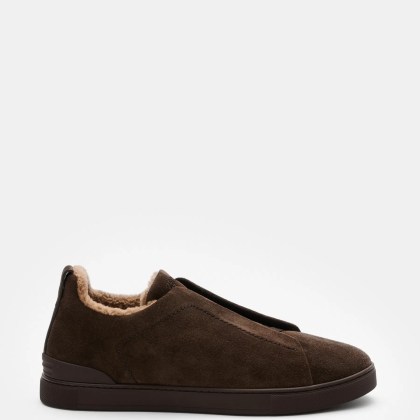 Zegna - Herren - Slip-on-Sneaker %27Triple Stitch%27 dunkelbraun Zegna - Herren - Slip-on-Sneaker %27Triple Stitch%27 dunkelbraun