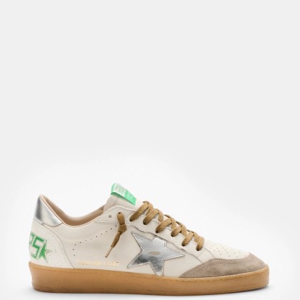Golden Goose - Herren - Sneaker %27Ball Star%27 offwhite/graubraun/silber Golden Goose - Herren - Sneaker %27Ball Star%27 offwhite/graubraun/silber