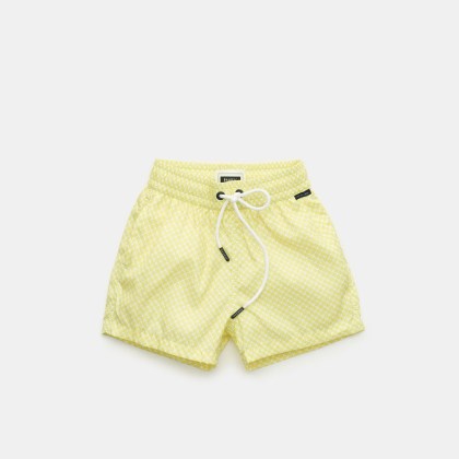 04651/ A trip in a bag - Herren - Kinder Badeshorts %27Kids Tile Swim%27 gelb/weiß gemustert 04651/ A trip in a bag - Herren - Kinder Badeshorts %27Kids Tile Swim%27 gelb/weiß gemustert