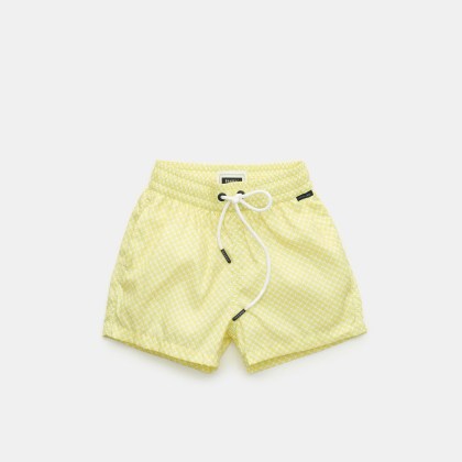 04651/ A trip in a bag - Herren - Kinder Badeshorts %27Kids Tile Swim%27 gelb/weiß gemustert 04651/ A trip in a bag - Herren - Kinder Badeshorts %27Kids Tile Swim%27 gelb/weiß gemustert