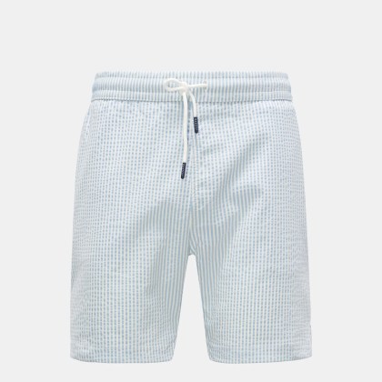 04651/ A trip in a bag - Herren - Seersucker Badeshorts hellblau/weiß gestreift 04651/ A trip in a bag - Herren - Seersucker Badeshorts hellblau/weiß gestreift