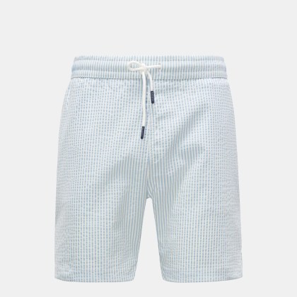 04651/ A trip in a bag - Herren - Seersucker Badeshorts hellblau/weiß gestreift 04651/ A trip in a bag - Herren - Seersucker Badeshorts hellblau/weiß gestreift