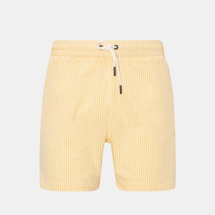 04651/ A trip in a bag - Herren - Seersucker-Badeshorts %27Seersucker Swim%27 gelb/weiß gestreift 04651/ A trip in a bag - Herren - Seersucker-Badeshorts %27Seersucker Swim%27 gelb/weiß gestreift