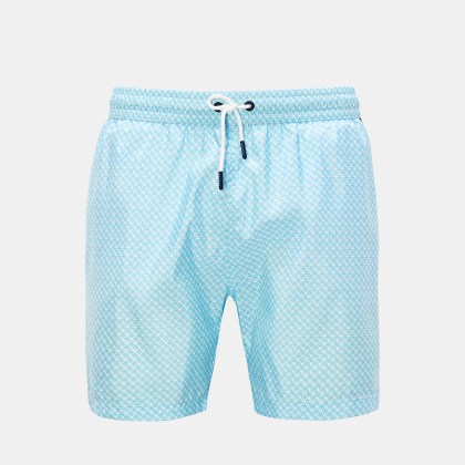 04651/ A trip in a bag - Herren - Badeshorts %27Tile Swim%27 türkis/weiß gemustert 04651/ A trip in a bag - Herren - Badeshorts %27Tile Swim%27 türkis/weiß gemustert