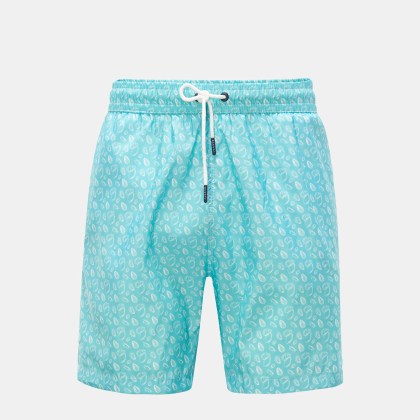04651/ A trip in a bag - Herren - Badeshorts türkis gemustert 04651/ A trip in a bag - Herren - Badeshorts türkis gemustert