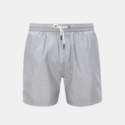 04651/ A trip in a bag - Herren - Badeshorts %27Tile Swim%27 grau/weiß gemustert 04651/ A trip in a bag - Herren - Badeshorts %27Tile Swim%27 grau/weiß gemustert